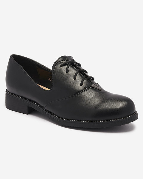 Sieviešu eko ādas puspēdas melnā krāsā Leisola- Footwear