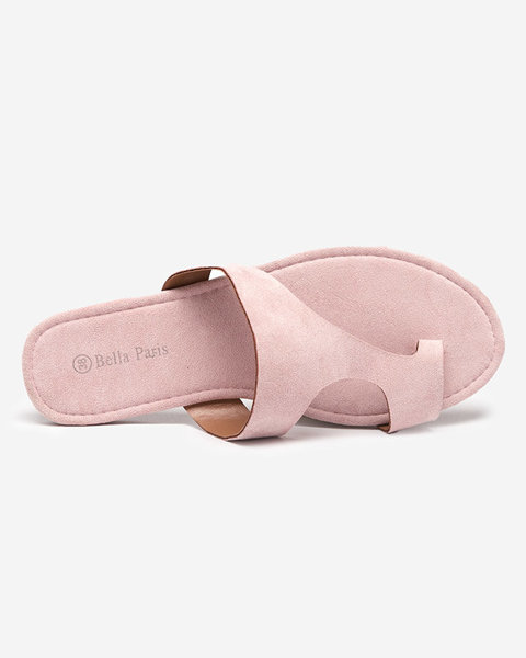Sieviešu eko zamšādas rozā čības Eku-Shoes