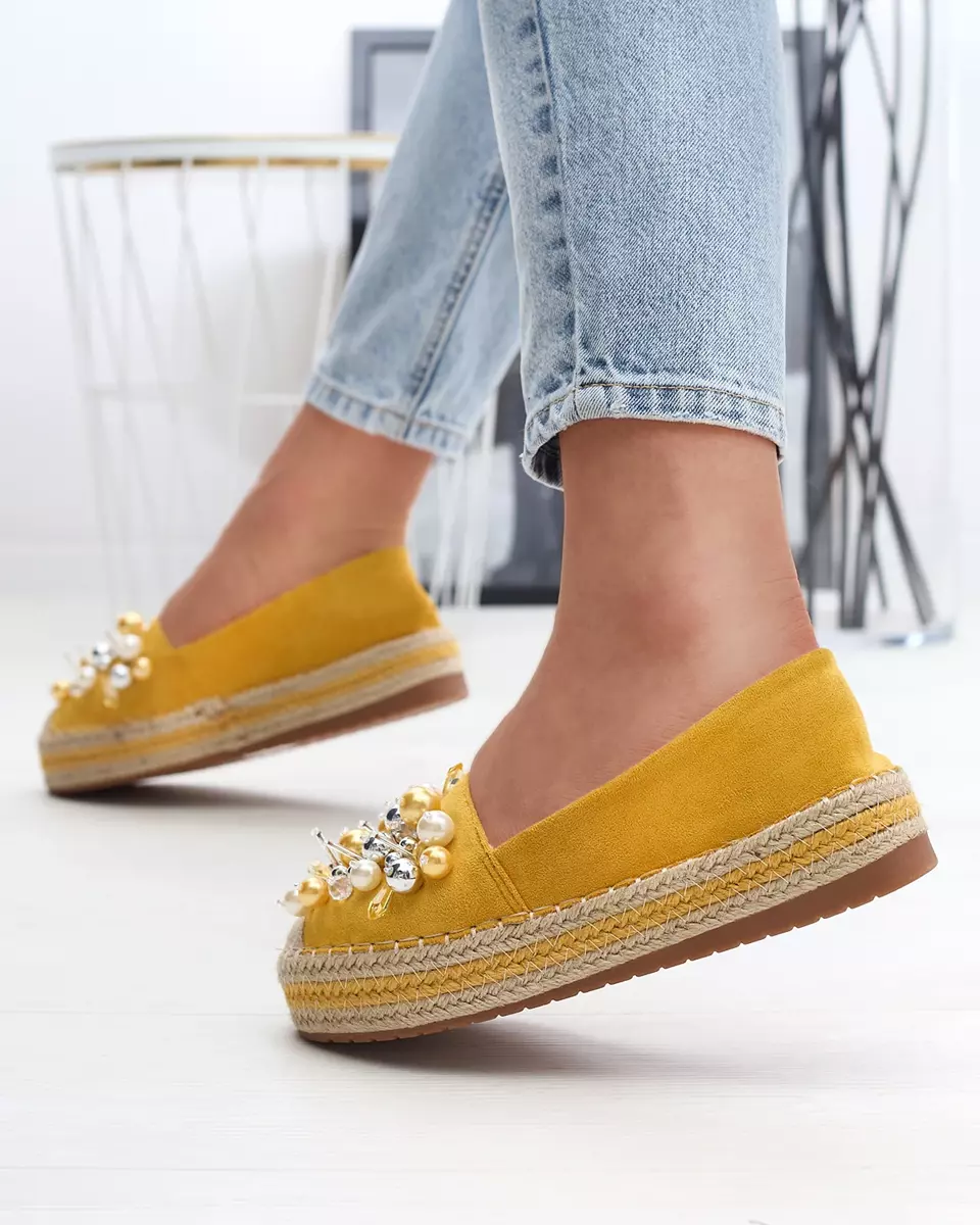 Sieviešu espadrilles dzeltenā krāsā Feyla- Footwear
