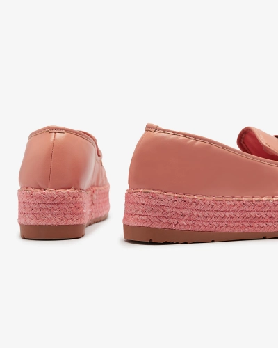 Sieviešu espadrilles uz platformas rozā krāsā Keliga - Apavi