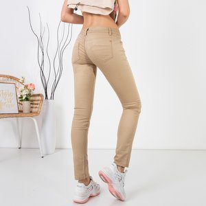 Sieviešu khaki šauras bikses - Apģērbs