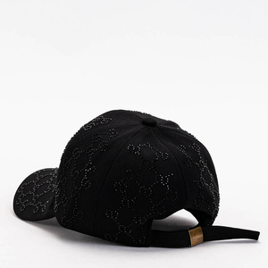 Sieviešu melna beisbola cepure ar kubisko cirkoniju - Aksesuāri