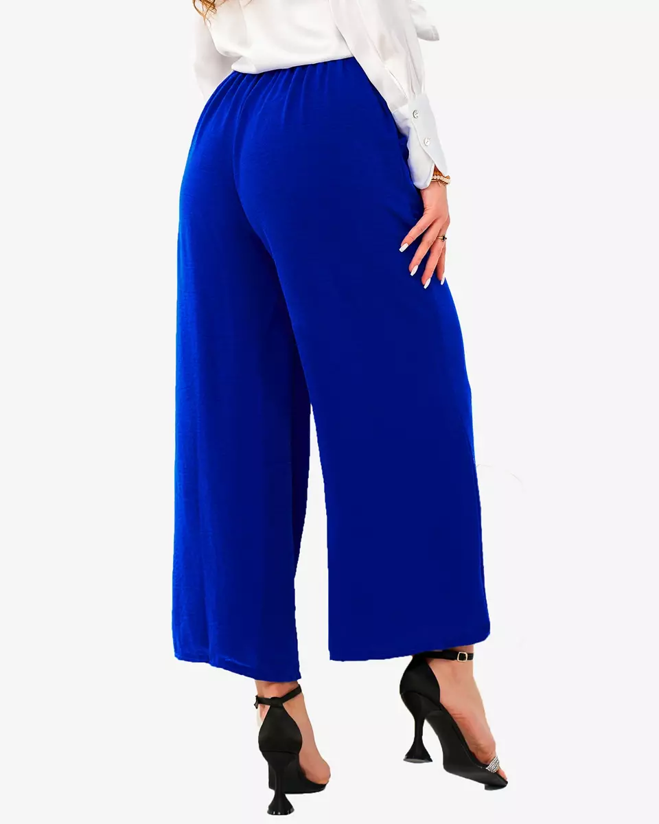 Sieviešu palaco bikses kobalta zilā krāsā - Apģērbi