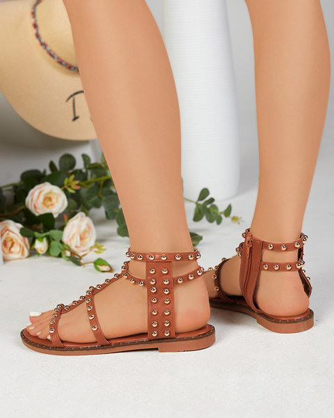 Sieviešu sandales, kas dekorētas ar kamieļu strūklu - Nuriak - Apavi