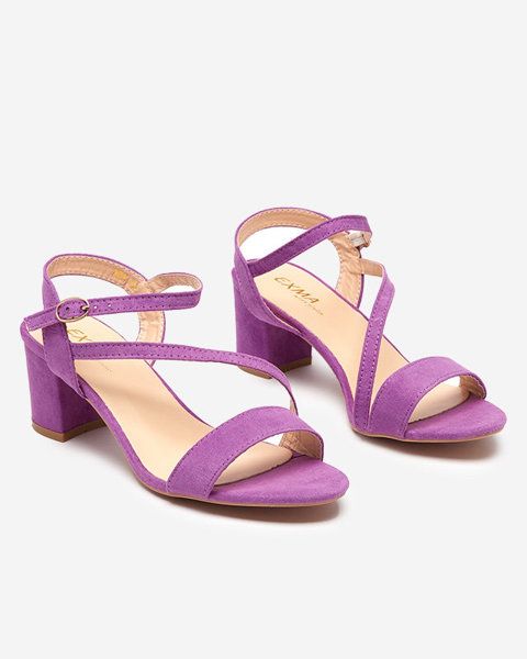 Sieviešu sandales uz staba purpursarkanā krāsā Klodu - Kurpes