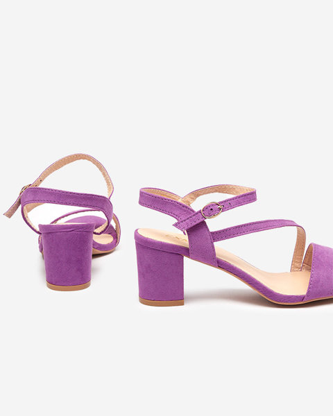 Sieviešu sandales uz staba purpursarkanā krāsā Klodu - Kurpes