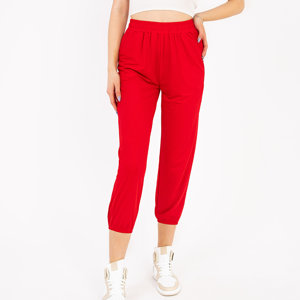 Sieviešu sarkana auduma bikses - Apģērbs