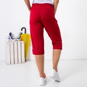 Sieviešu sarkanas īsās bikses ar kabatām - Apģērbs