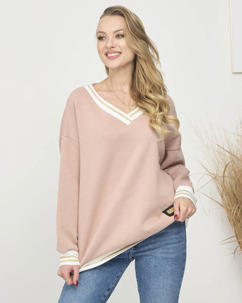 Sieviešu siltināta džemperis rozā krāsā - Apģērbs