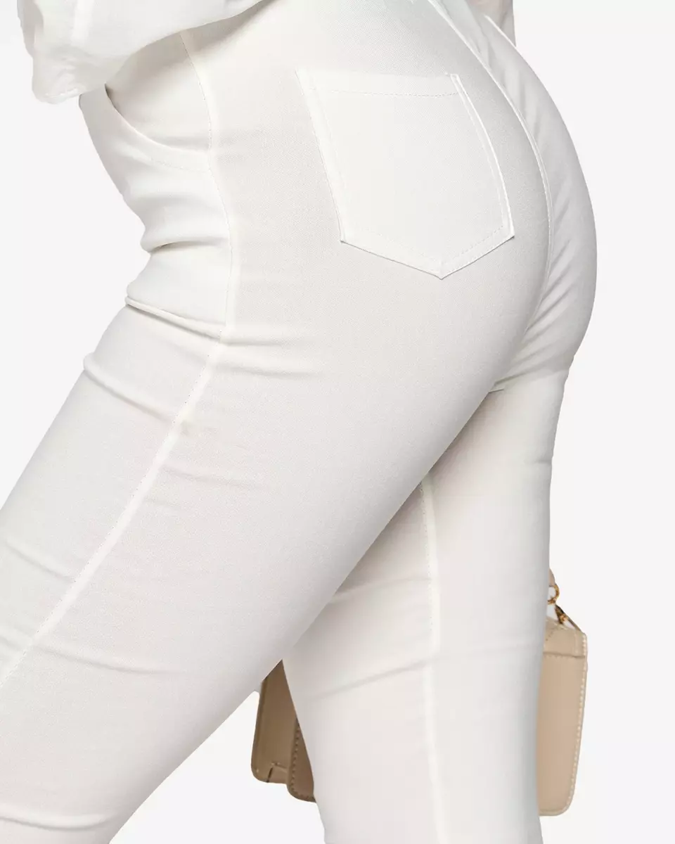 Sieviešu tegingu bikses baltā krāsā- Apģērbs