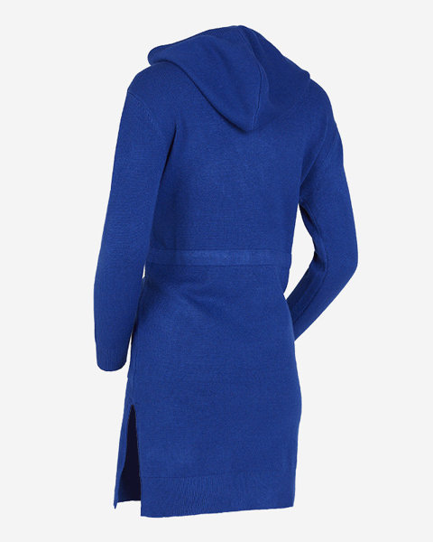 Sieviešu tumši zila džempera tunika ar kapuci - Apģērbs