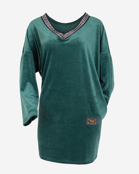 Sieviešu tunika ar tumši zaļiem cirkoniem - Apģērbs
