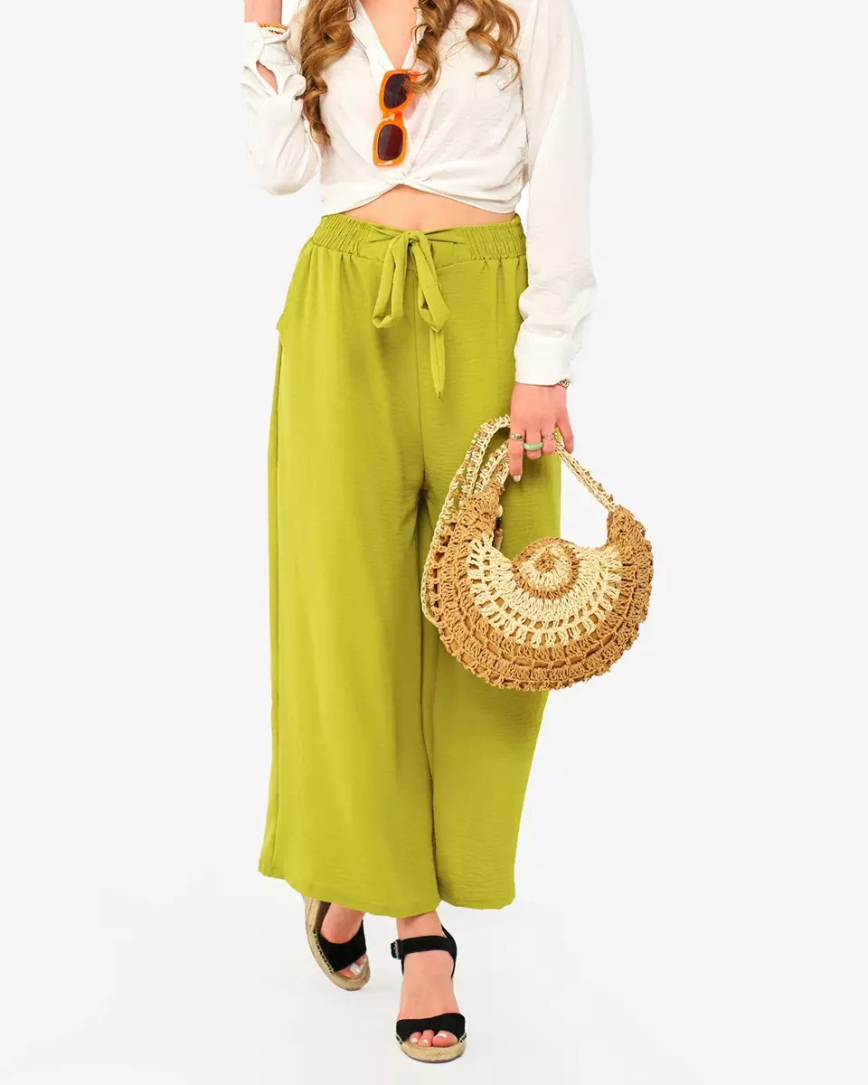 Sieviešu zaļas palaco bikses - Apģērbi