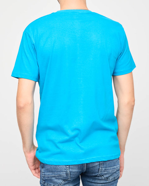 Tirkīza vīriešu t-krekls ar apdruku - Apģērbs