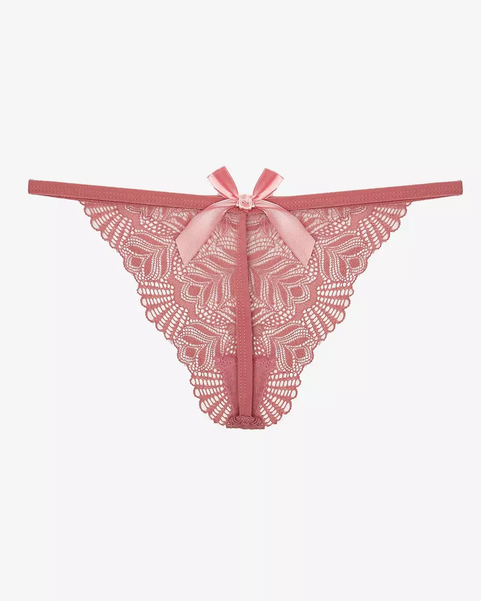 Tumši rozā krāsas mežģīņu stringi sievietēm - Apakšveļa