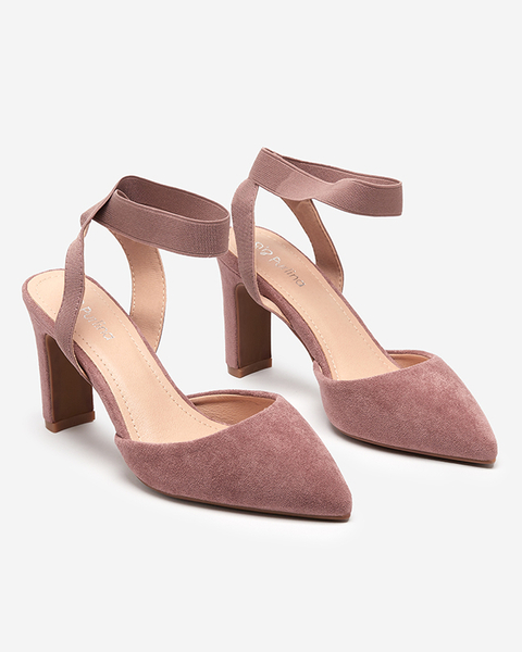 Tumši rozā sieviešu sandales uz staba Brossi - Footwear