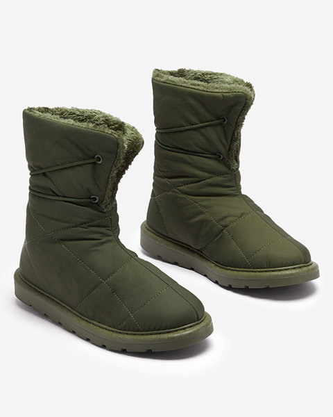 Tumši zaļi sieviešu apavi a'la sniega zābaki Amirfu- Footwear