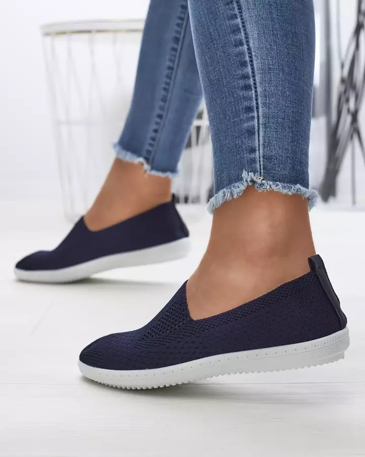 Tumši zilas sieviešu apavus slip on kedas Kamiosa- Footwear