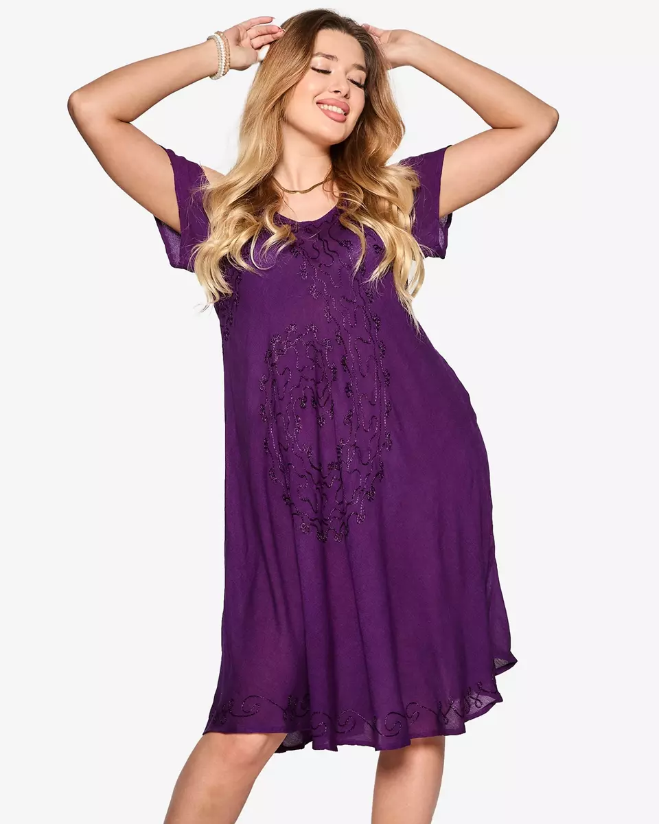 Violeta sieviešu pludmales tipa kleita - Apģērbs