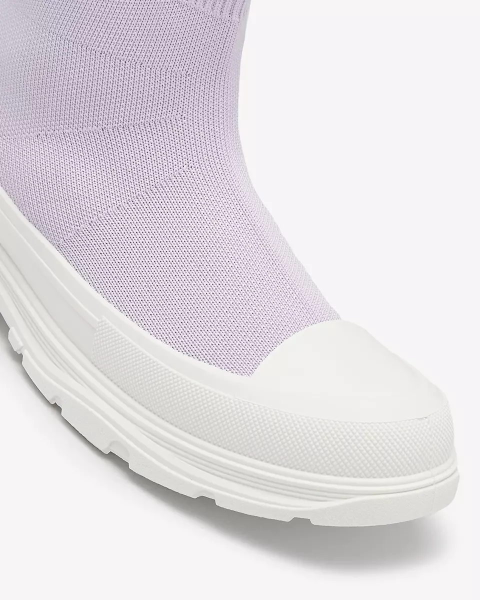 Violetas krāsas sieviešu augstpapēžu sporta apavi a'la kedas Vertiks - Apavi