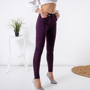 Violetas sieviešu auduma bikses - Apģērbs