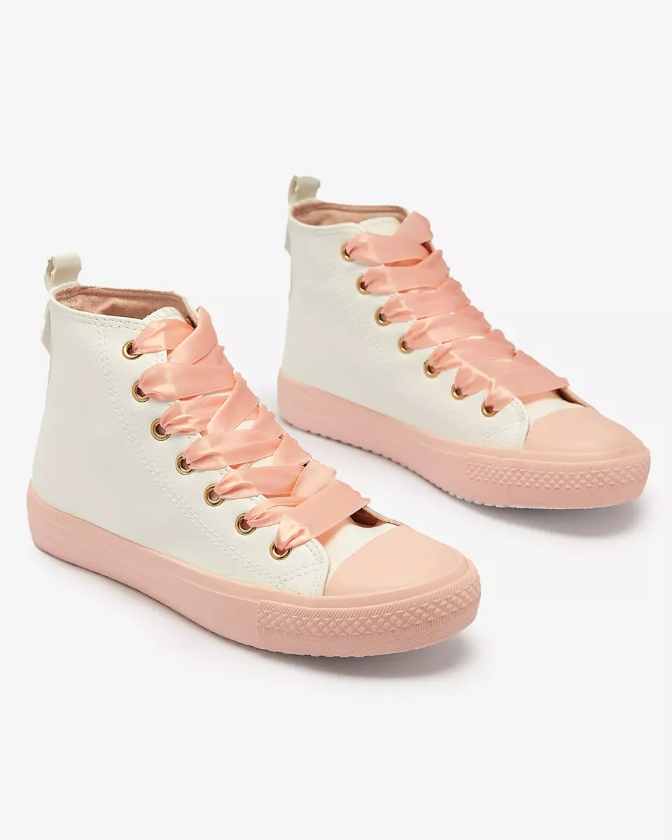 White-Pink Sieviešu sporta apavi Macako- Footwear