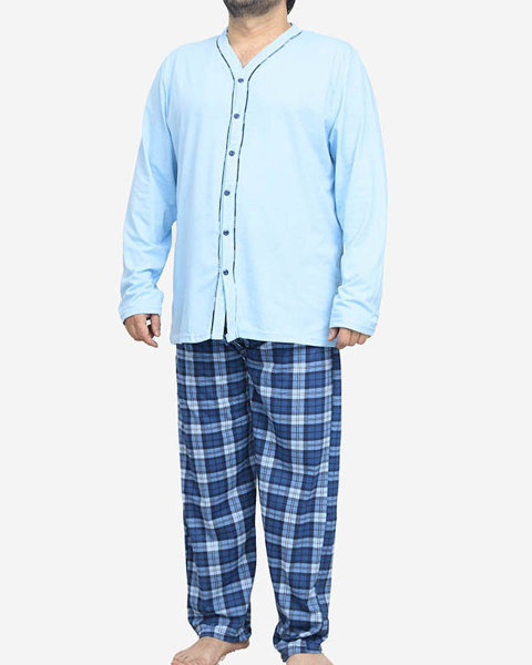 Zila vīriešu pidžama ar pogām - Apģērbs