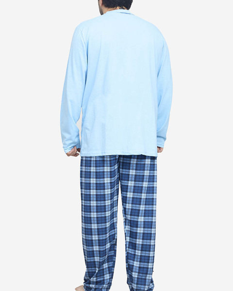 Zila vīriešu pidžama ar pogām - Apģērbs