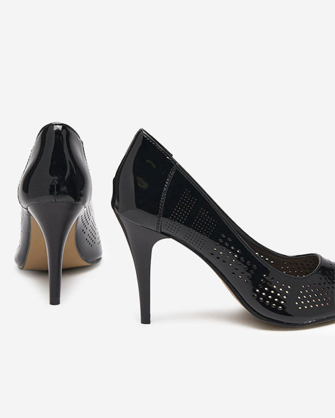 Черные лакированные ажурные туфли Lizabeta - Обувь